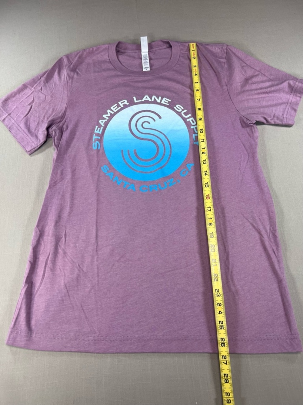 Steamer Lane Supply Santa Cruz CA Women’s M Mauve Graphic Tee Bella Canvas Surf - Picture 4 of 6